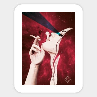 Red smoke Sticker